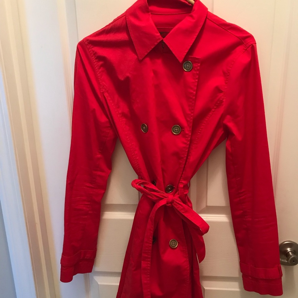 Michael Kors Belted Red Light Coat